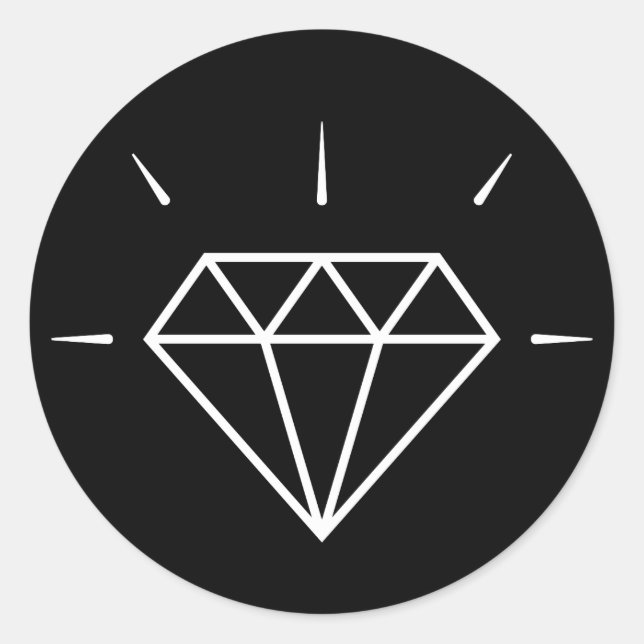 Shine Like a Diamond! Classic Round Sticker (Front)