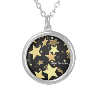Shine like a star silver plated necklace