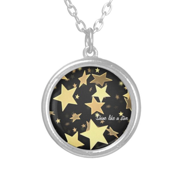Shine like a star silver plated necklace (Front)