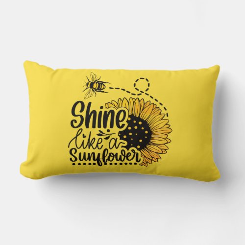 Shine like a sunflower throw pillow