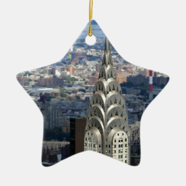 Shine Like the Chrysler Building Ceramic Ornament (Front)