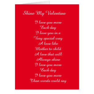 Shine my Valentine Card