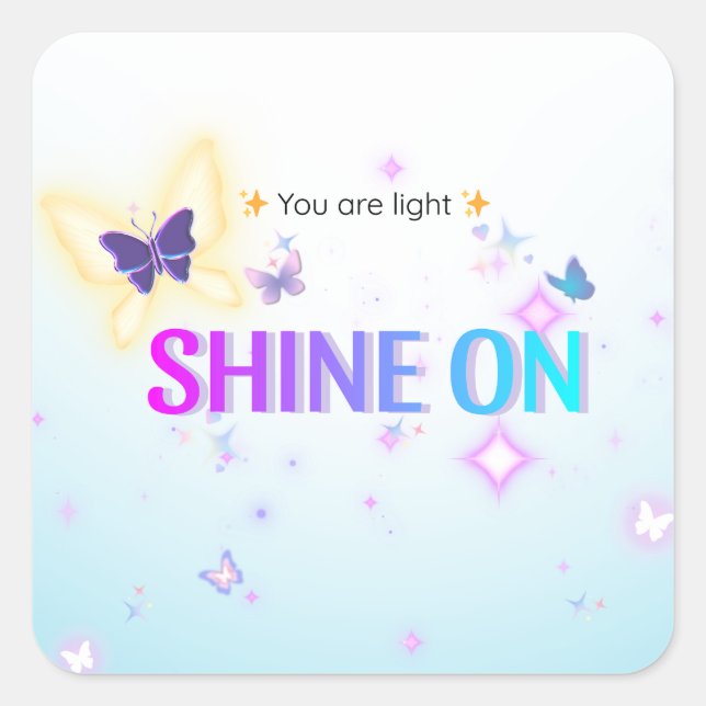 ✨ Shine On Envelope Sticker – Mini Motivational Gi (Front)