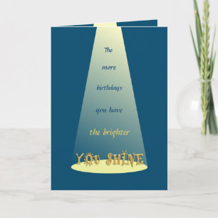 Shine On Happy 60th Birthday Personalized Greeting Card