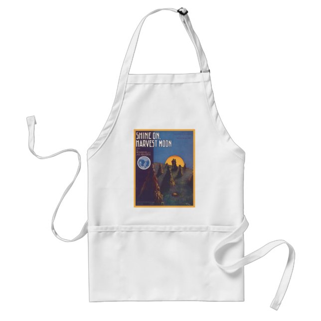 Shine On, Harvest Moon Songbook Cover Adult Apron (Front)