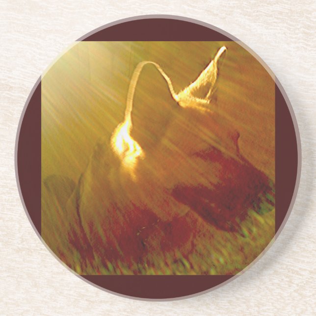 Shine On Me German Shepherd #1 Drink Coaster (Front)