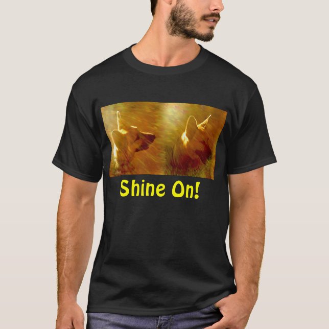 Shine On Me German Shepherd Black & Tan Two Views T-Shirt (Front)