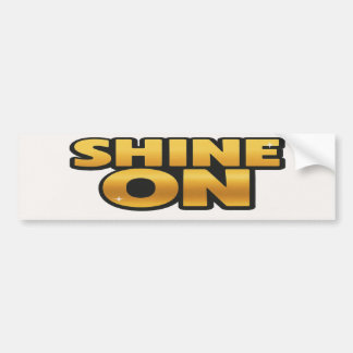 Shine On Retro 70s Metallic Gold Disco Lettering Bumper Sticker