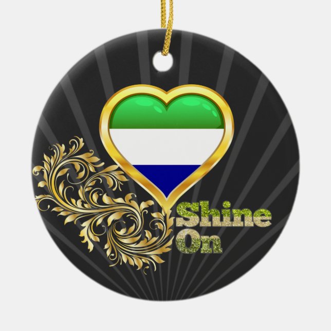 Shine On Sierra Leone Ceramic Ornament (Front)