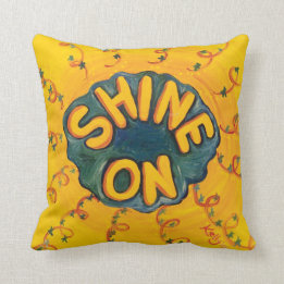SHINE ON YELLOW THROW PILLOW