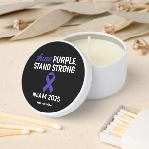 Shine Purple Stand Strong NEAM 2025 Epilepsy Mini Candle Favors