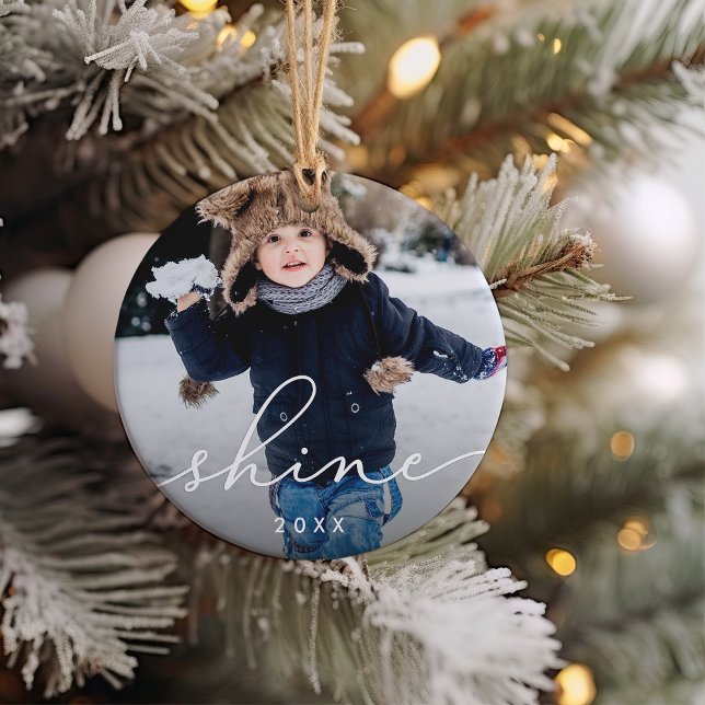 Shine Script | Photo Ceramic Ornament (Creator Uploaded)