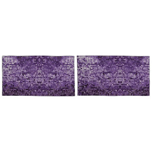 Shine Shine Purple Star AI art Pillow Case