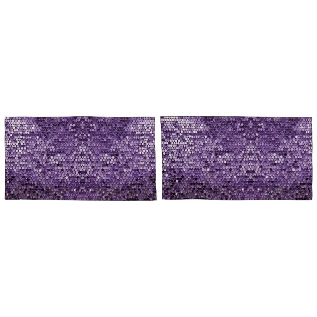 Shine Shine Purple Star AI art  Pillow Case (Back-Set)