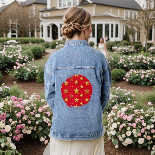 Shine, Starry Christmas Denim Jacket (Wedding Back)