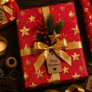 Shine Starry Christmas Wrapping Paper Sheets