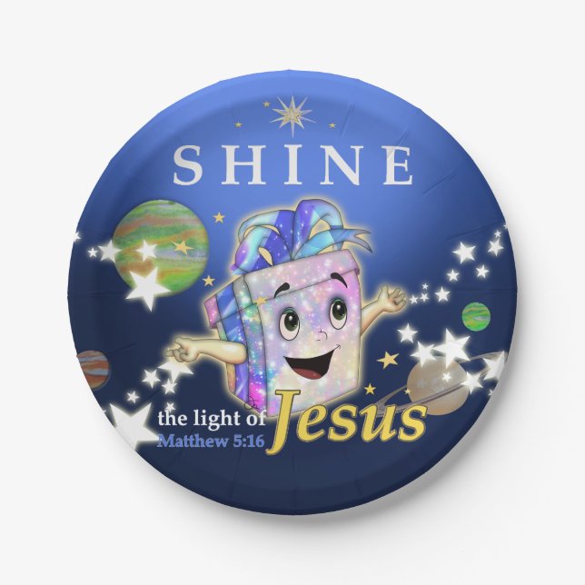Shine the Light of Jesus Paper Plates (Front)