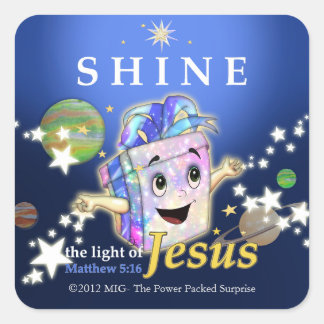 Shine the Light of Jesus Square Sticker