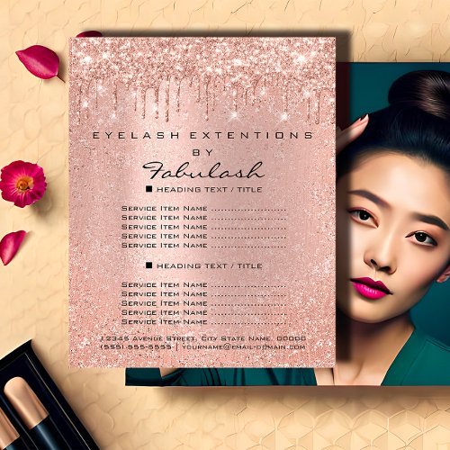 Shine with Elegance Makeup Beauty Salon Hair Rose Flyer