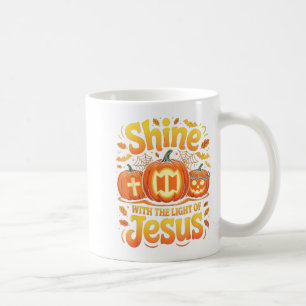 Shine With The Light Of Jesus Christian Halloween Coffee Mug