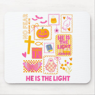 Shine With The Light Of Jesus Christian Halloween Mouse Pad