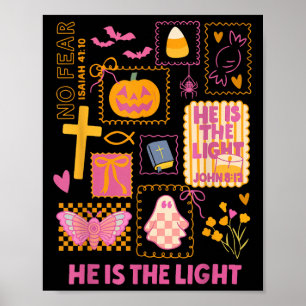 Shine With The Light Of Jesus Christian Halloween  Poster