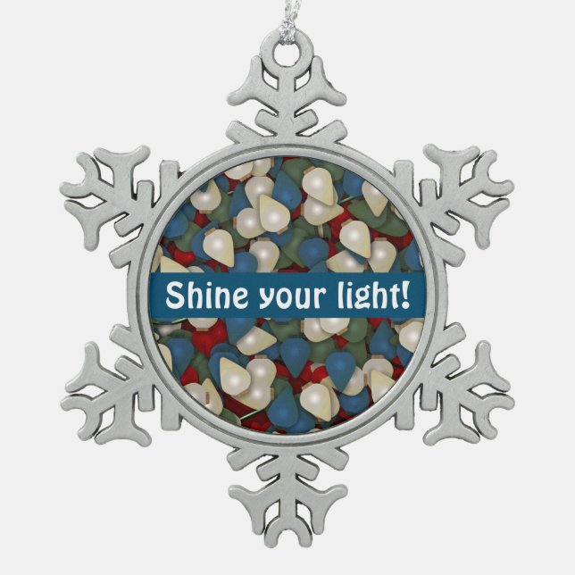 Shine Your Light Contemporary Art Ornament (Front)