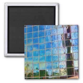 Shiney Blue Tile Magnet by DonnaGrayson_Photos at Zazzle