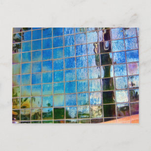 shiney blue tiles postcard