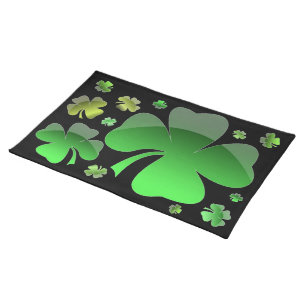 Shiney Shamrocks Cloth Placemat