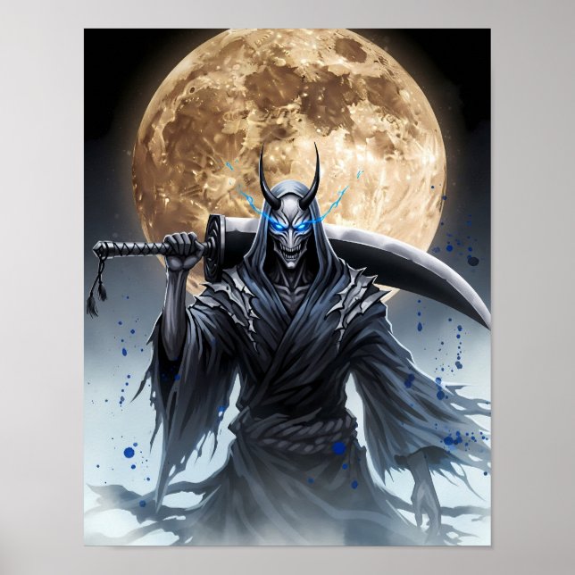 Shinigami Sumi-e Art Poster (Front)