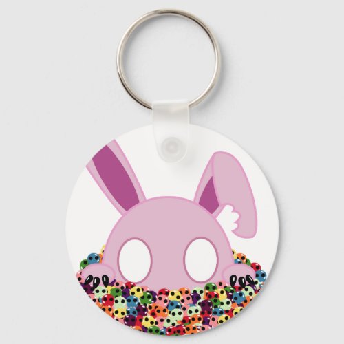 Shinikaru the Bunny _ Sugar Skulls Keychain