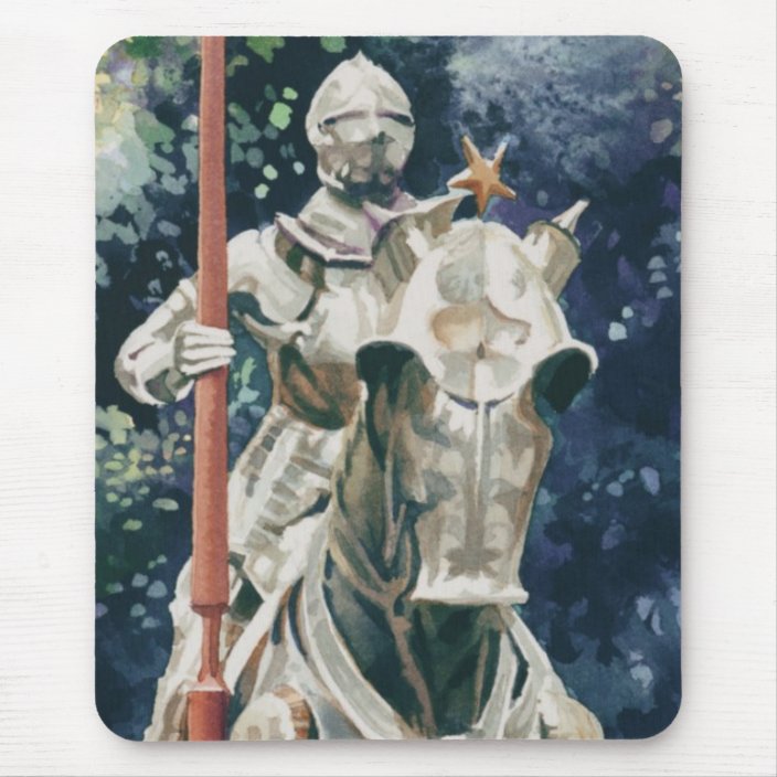 Shining Armor Knight Watercolor Mouse Pad Zazzle Com