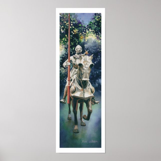 "Shining Armor" Knight Watercolor Poster (Front)