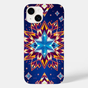 Shining Blue Diamond with Orange-Yellow Glow Phone Case-Mate iPhone 14 Case