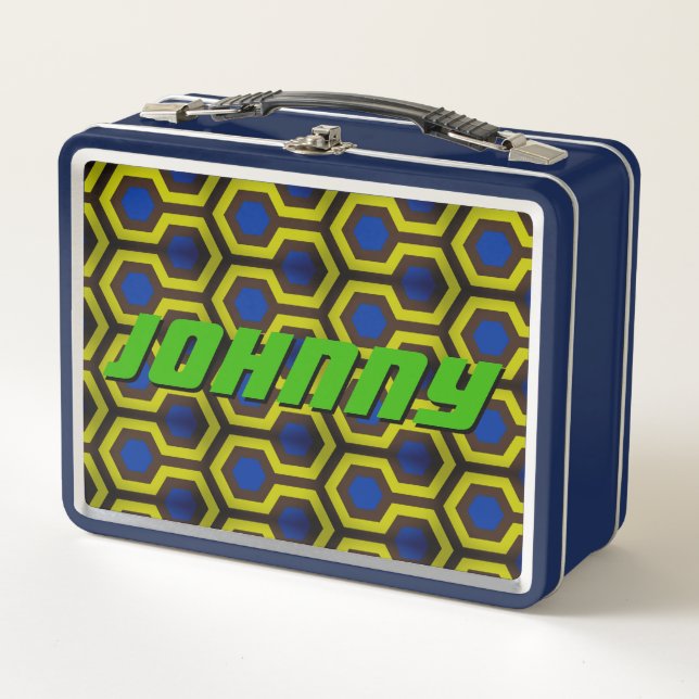 Shining Blue Johnny Metal Lunch Box (Front)