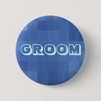 shining blue squares pinback button