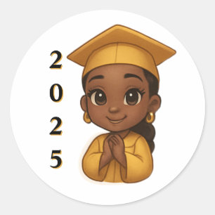 Shining Bright 2025 Graduate Classic Round Sticker