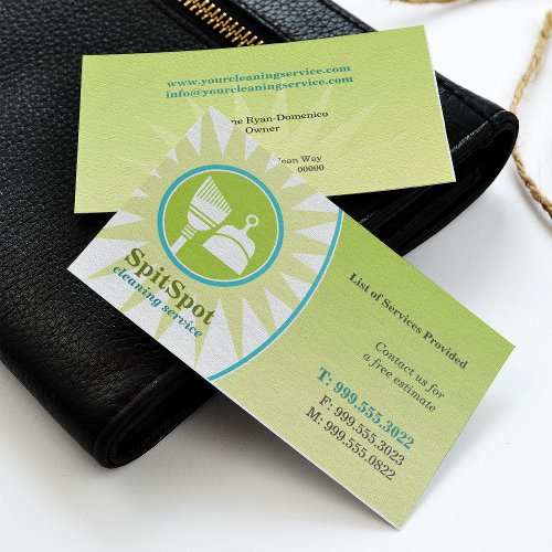 Shining Bright Cleaning Service Business Card