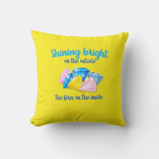 Shining-Bright-Diamonds-Blue- Throw Pillow