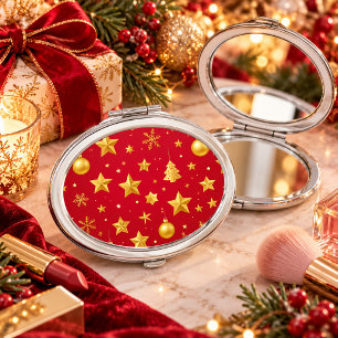 Shining Bright on Christmas Night Compact Mirror