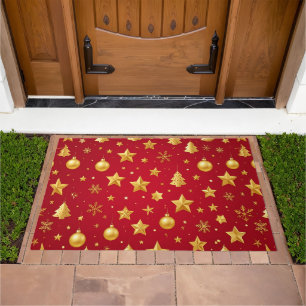 Shining Bright on Christmas Night  Doormat
