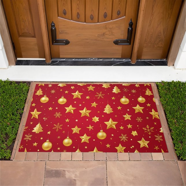 Shining Bright on Christmas Night  Doormat (Outdoor)