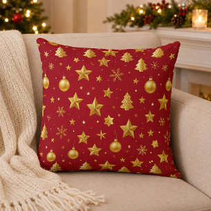 Shining Bright on Christmas Night Throw Pillow