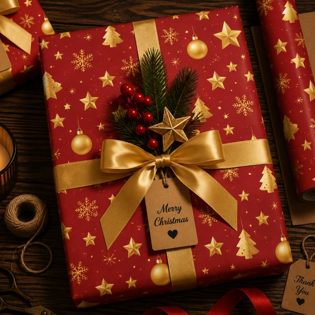 Shining Bright on Christmas Night Wrapping Paper Sheets (Creator Uploaded)