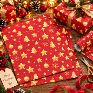 Shining Bright on Christmas Night Wrapping Paper Sheets