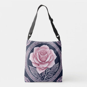 Shining Bright Rose AI art Crossbody Bag