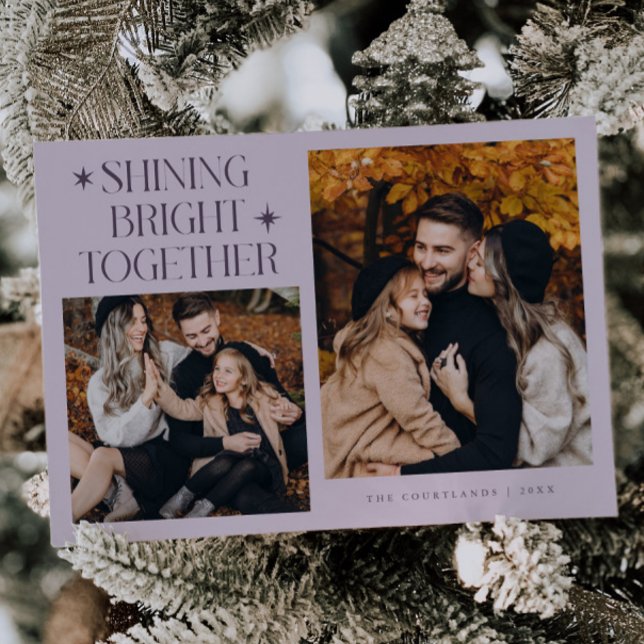 Shining Bright Stars Purple Multi Photo Holiday (Creator Uploaded)
