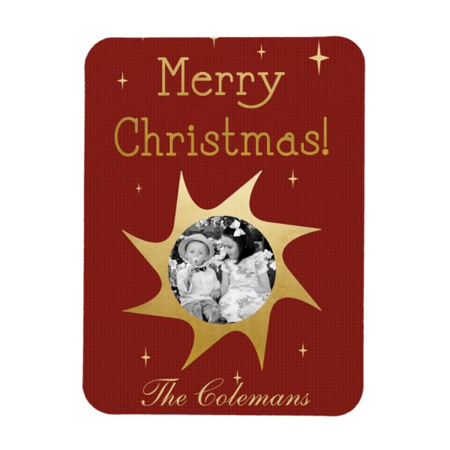 Shining Christmas Wishes - photo magnet (Vertical)