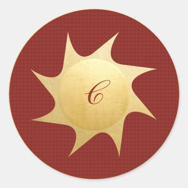 Shining Christmas Wishes - round sticker (Front)